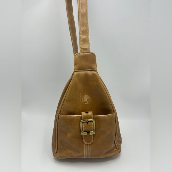 Tan Faux Leather Sling Bag - Picture 2 of 10
